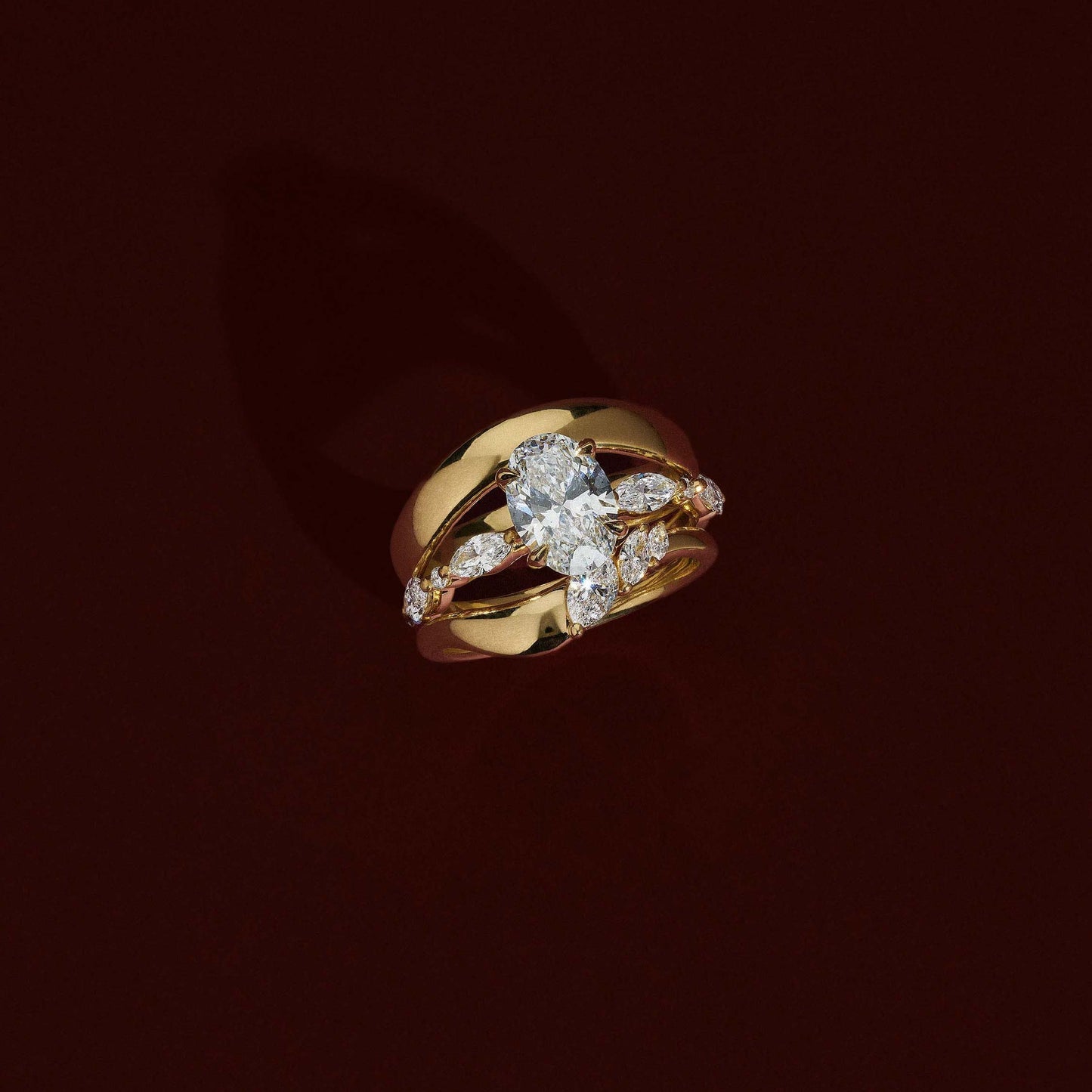 1.50CT Oval Cut IGI Certified Lab Grown Diamond Pave Engagement Ring