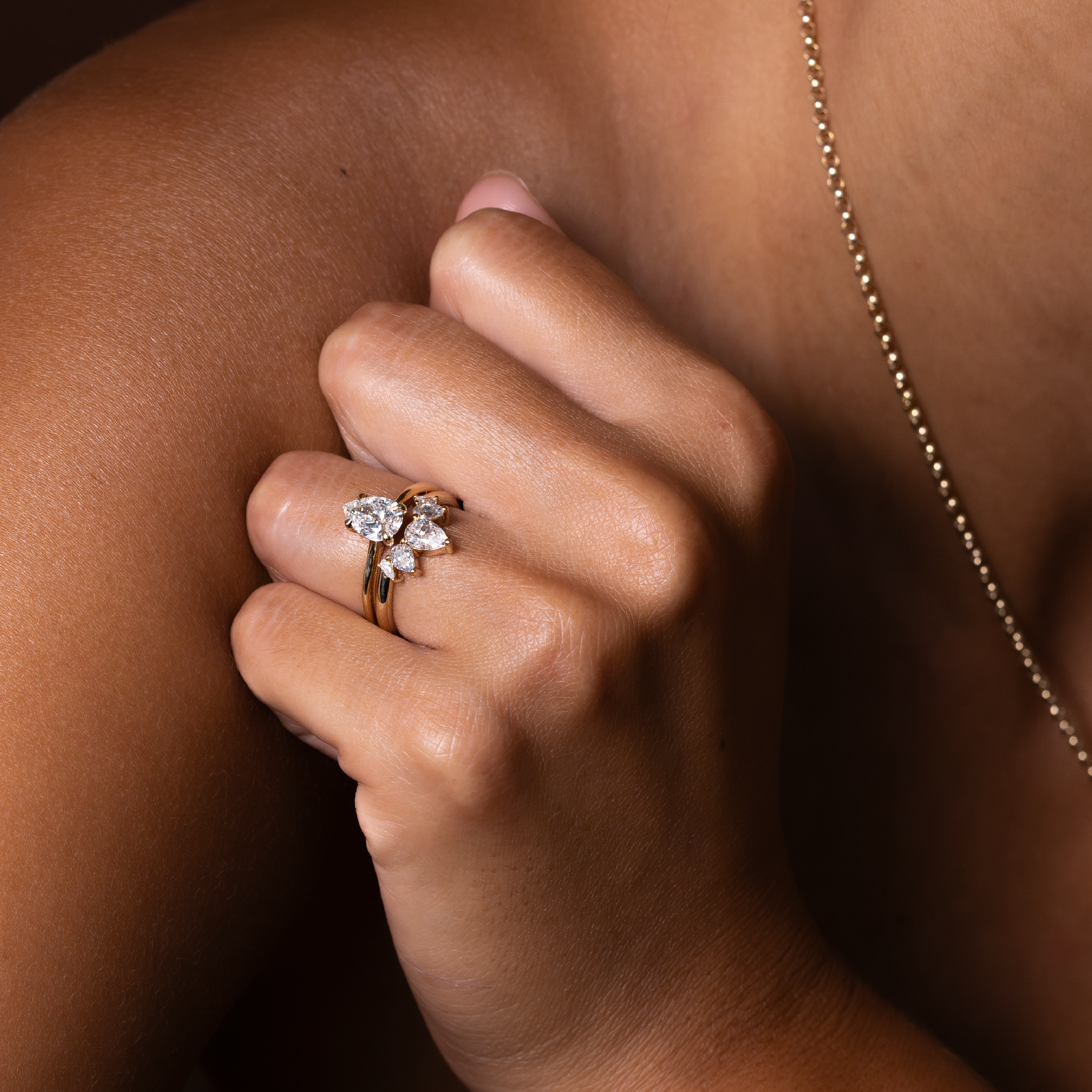 The Sophia Ring - Pear Solitaire