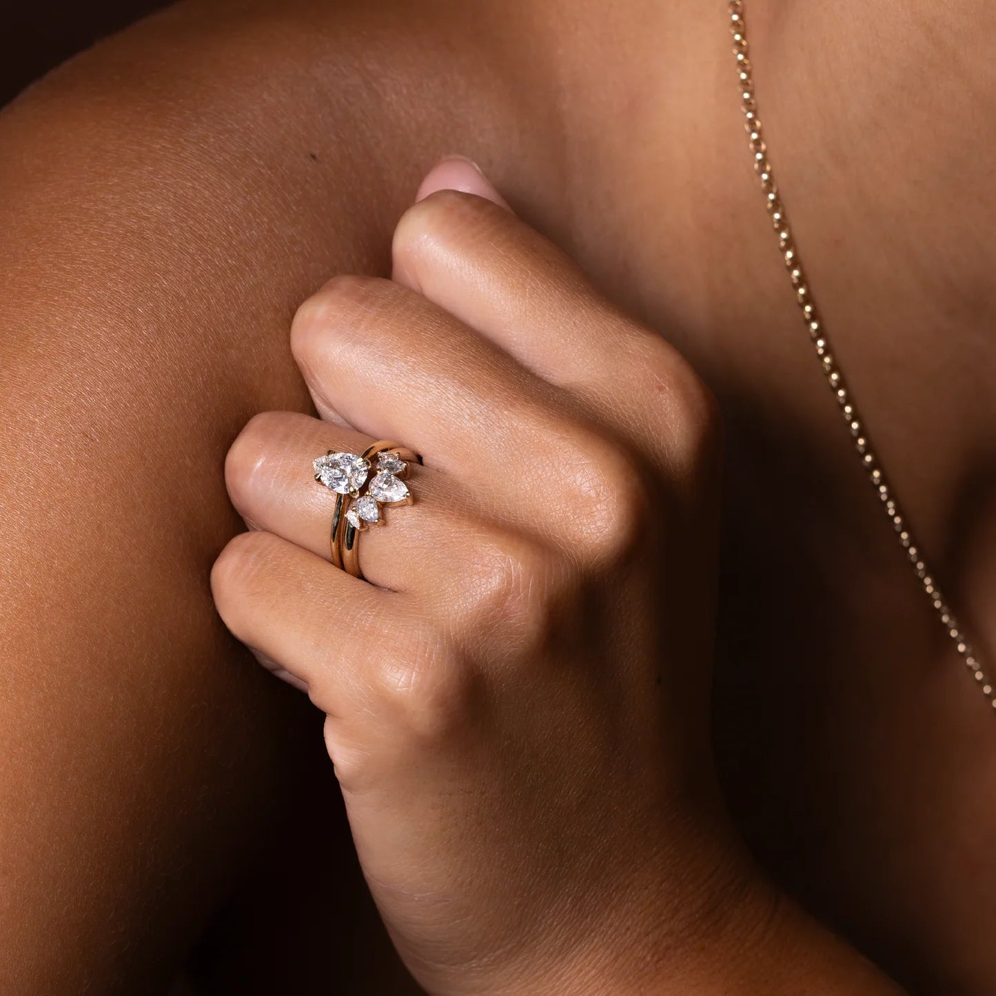 1.50CT Pear Cut Lab Grown Diamond Solitaire Engagement Ring