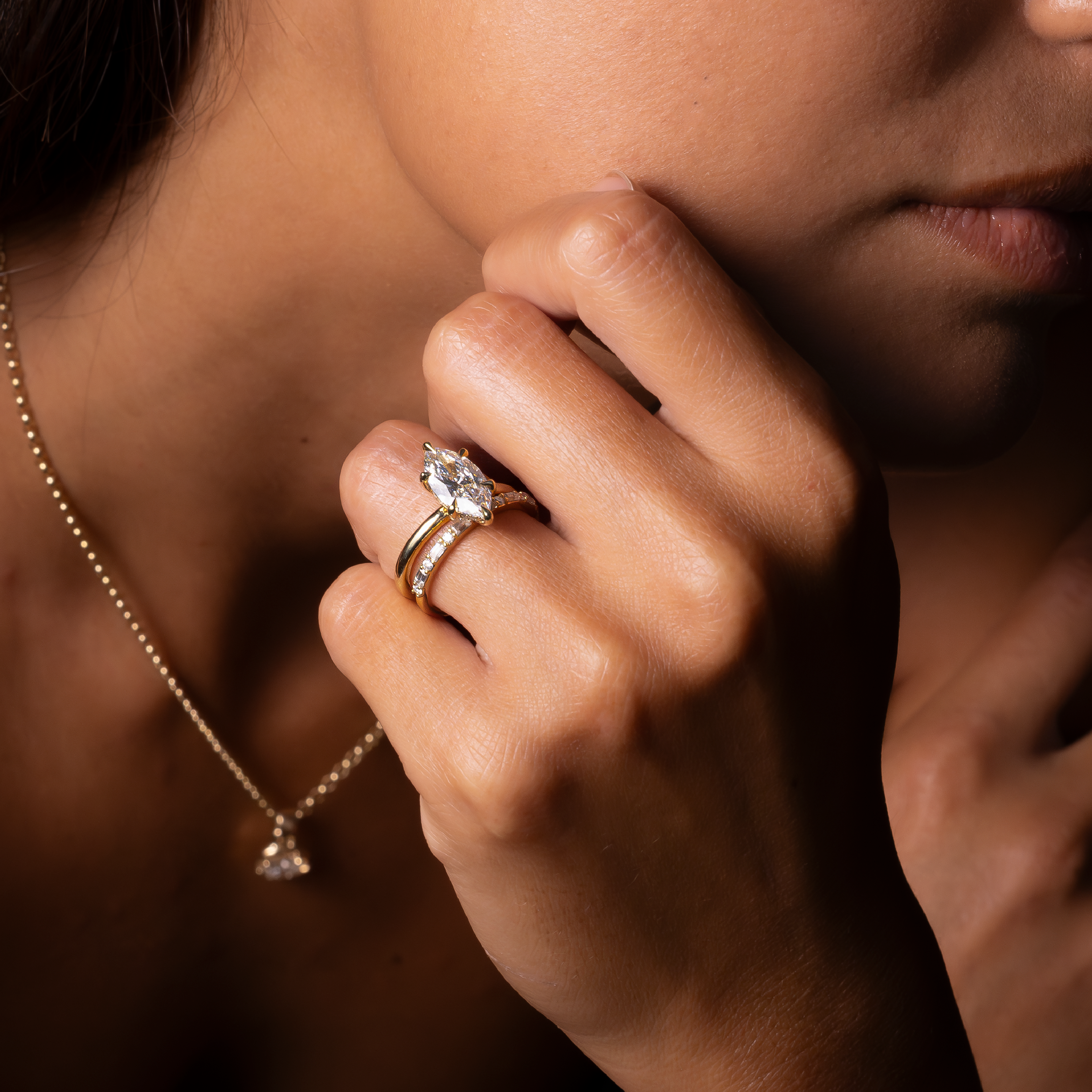 The Arie Ring - Marquise Solitaire