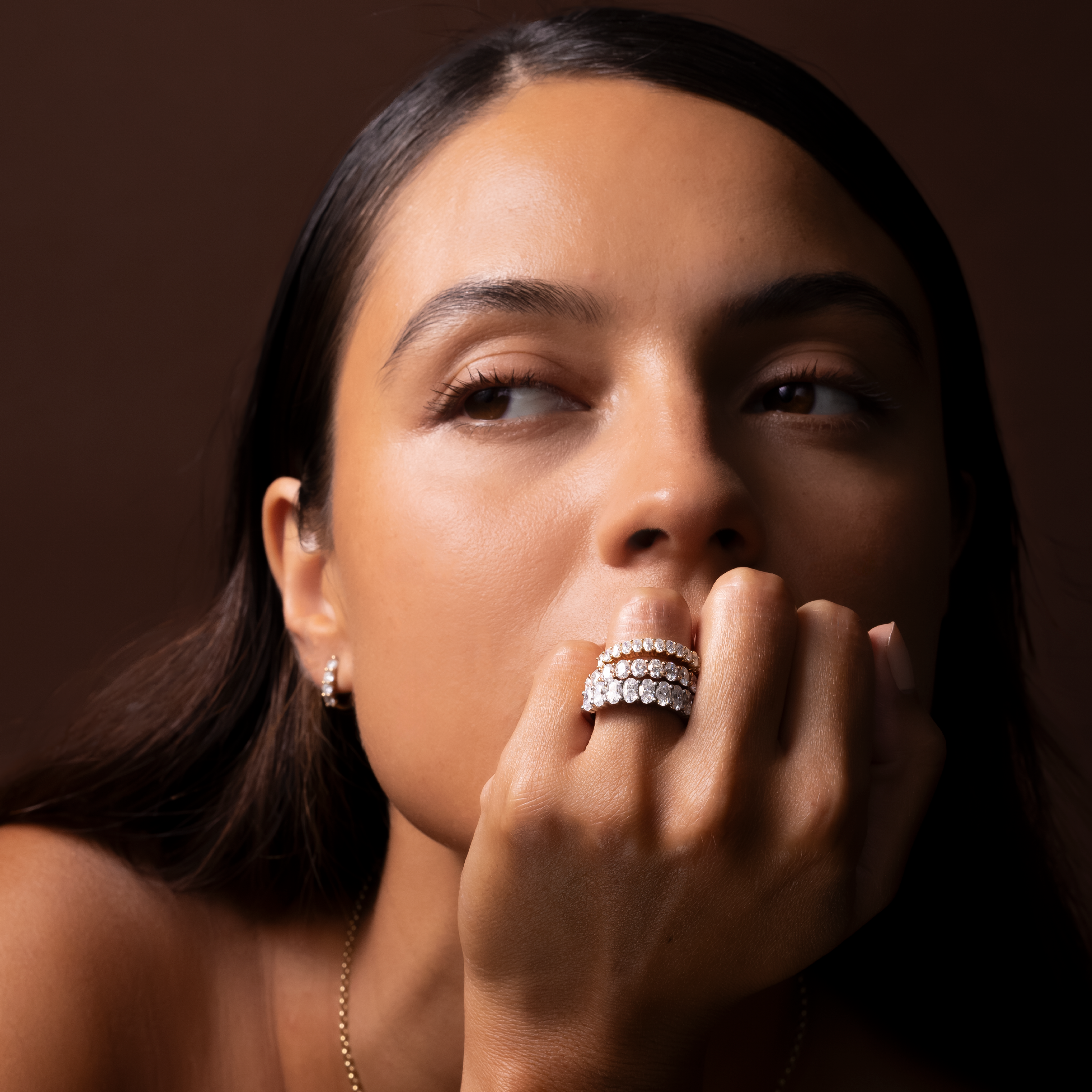 The Gia Ring - Half Oval Band