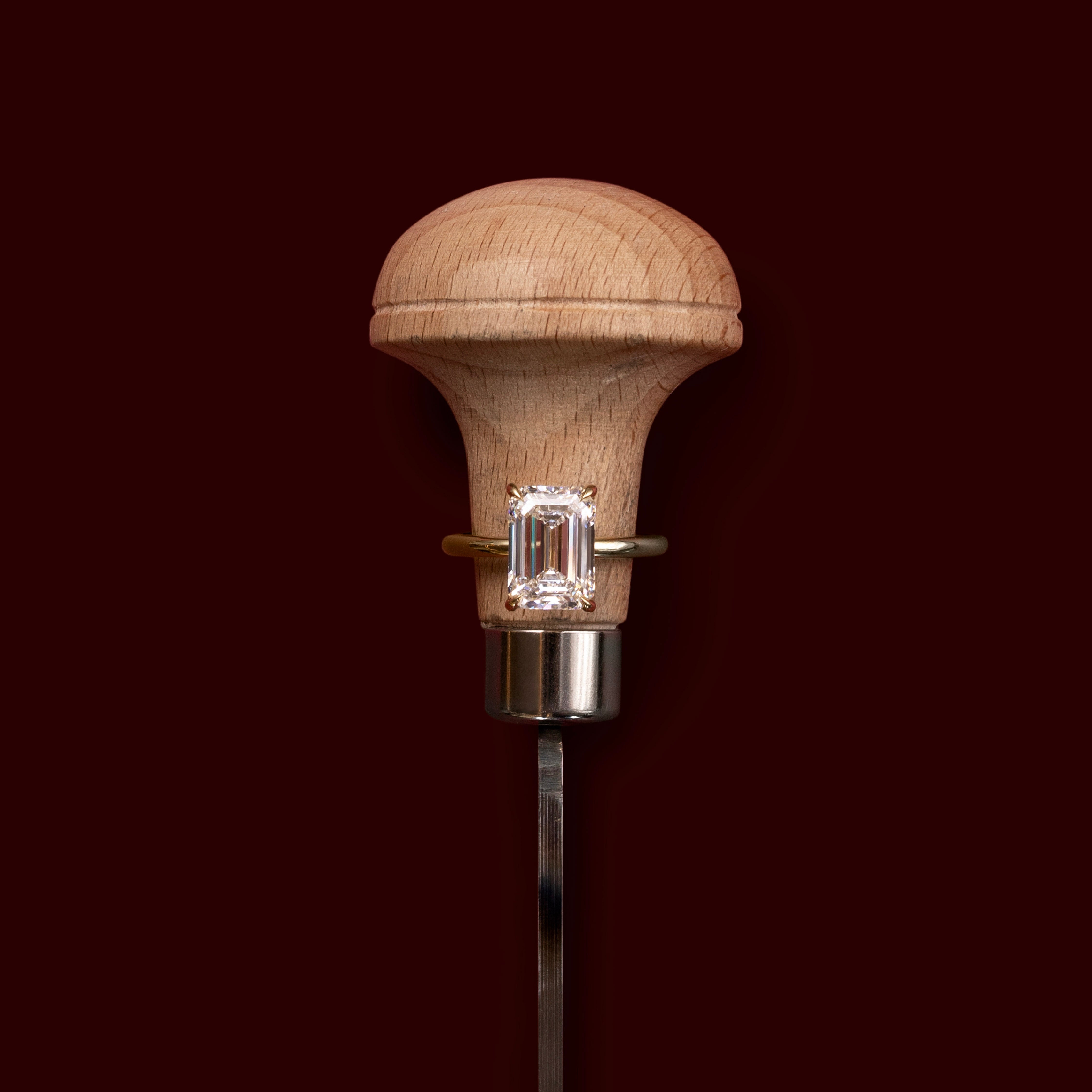 The Audrey Ring - Emerald Solitaire