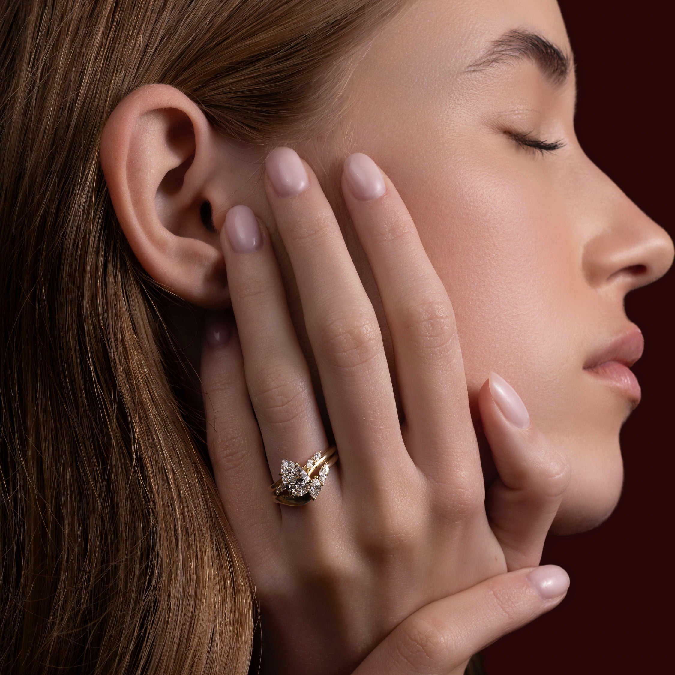 The Eve Ring - Curved Marquise Ceremonial Ring