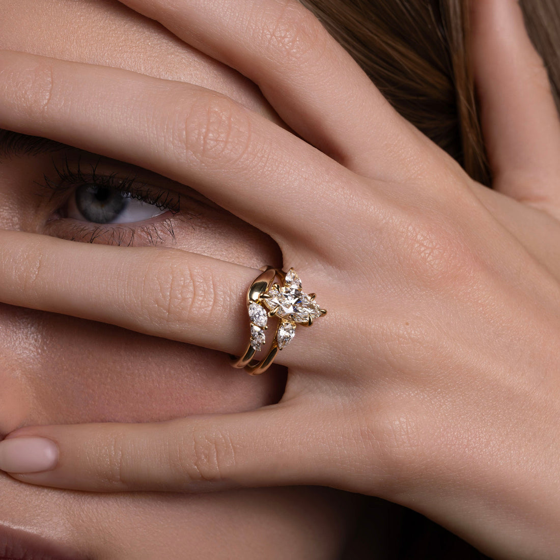 The Eve Ring - Curved Marquise Ceremonial Ring