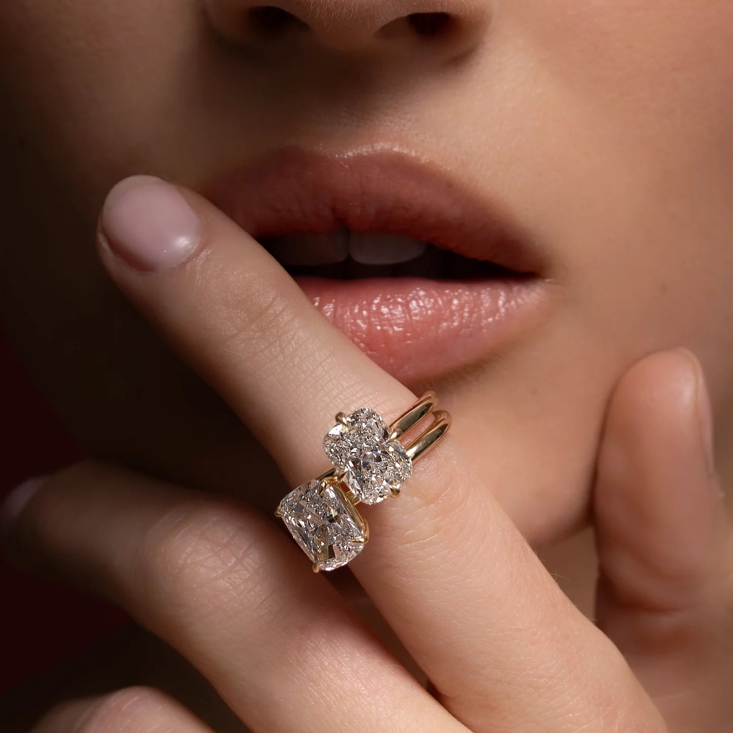 1.0CT Elongated Cushion Cut Lab Grown Diamond Solitaire Engagement Ring