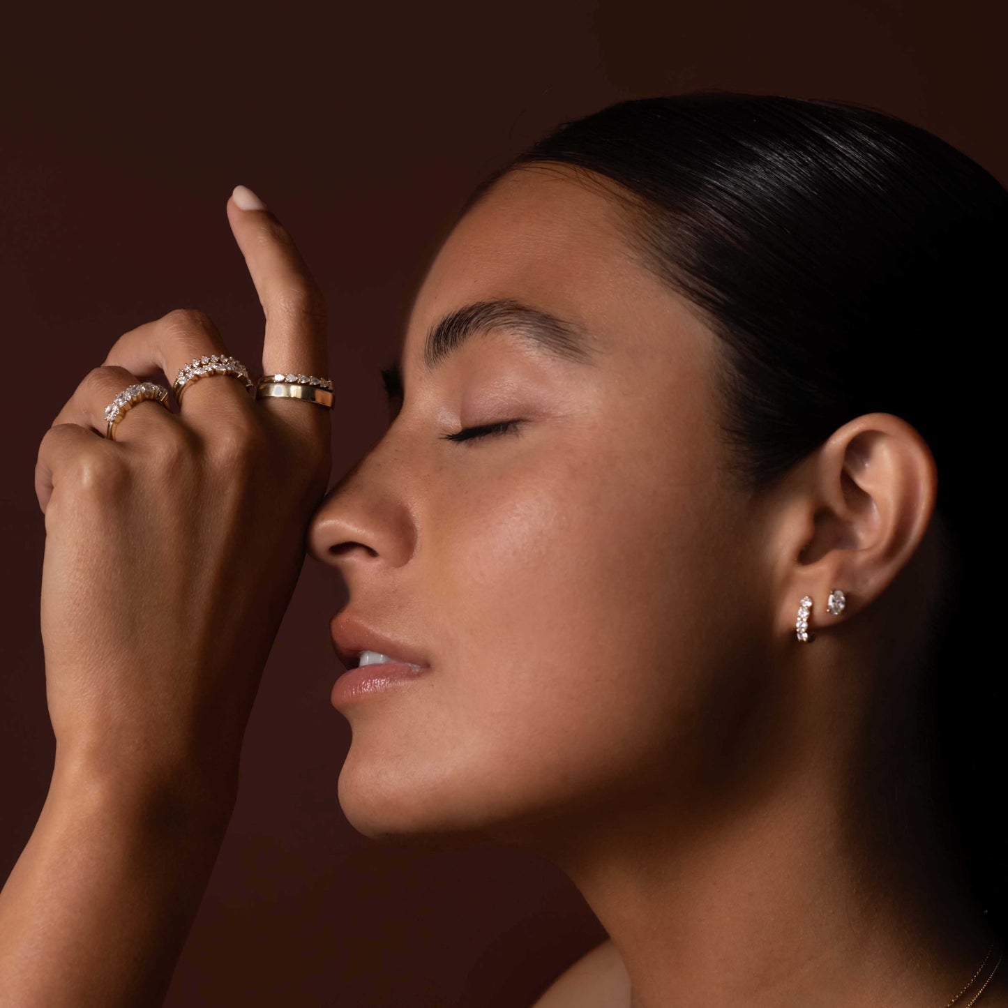 Round Lab Grown Diamond Hoop Earrings