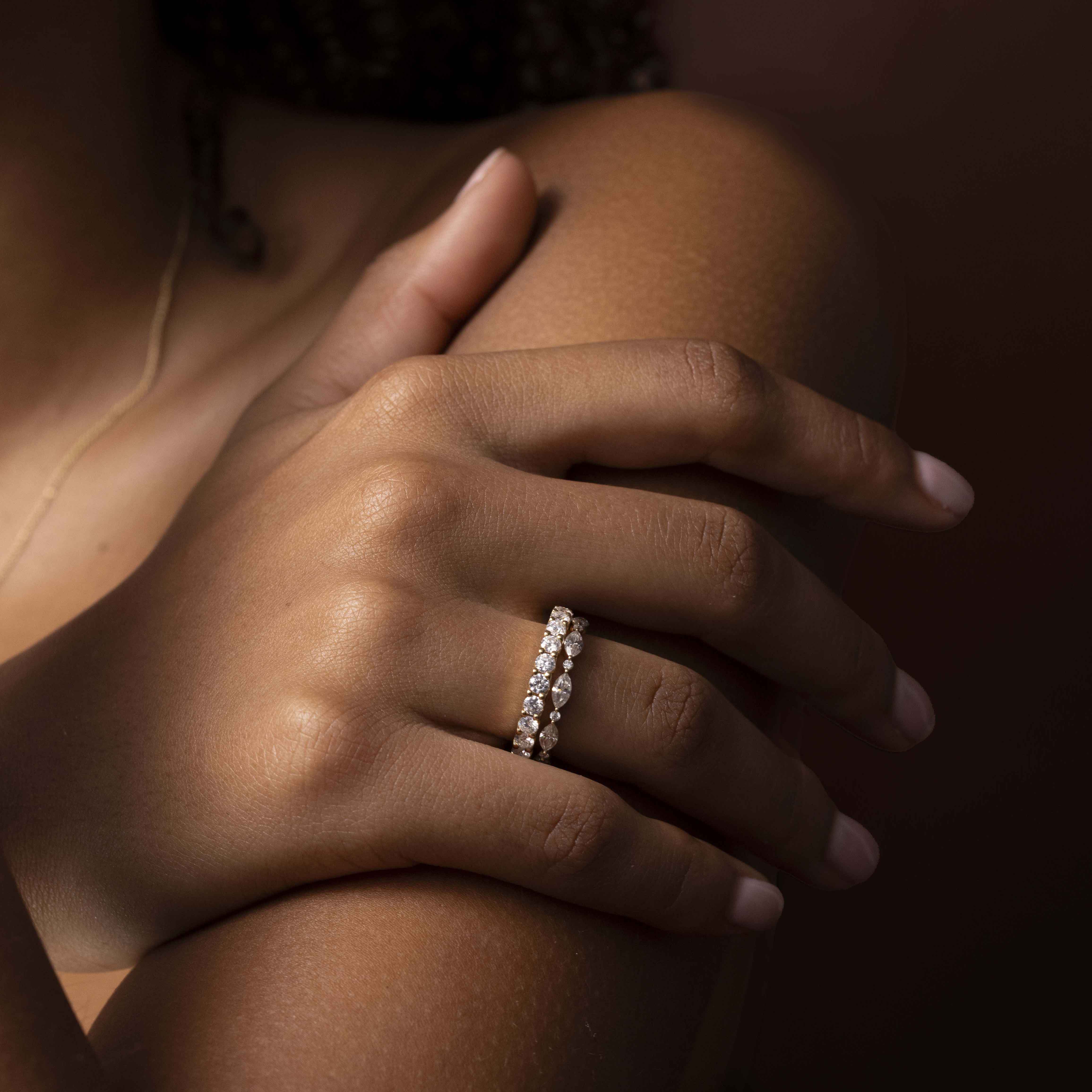 The Freya Ring - Marquise and Round Brilliant Band