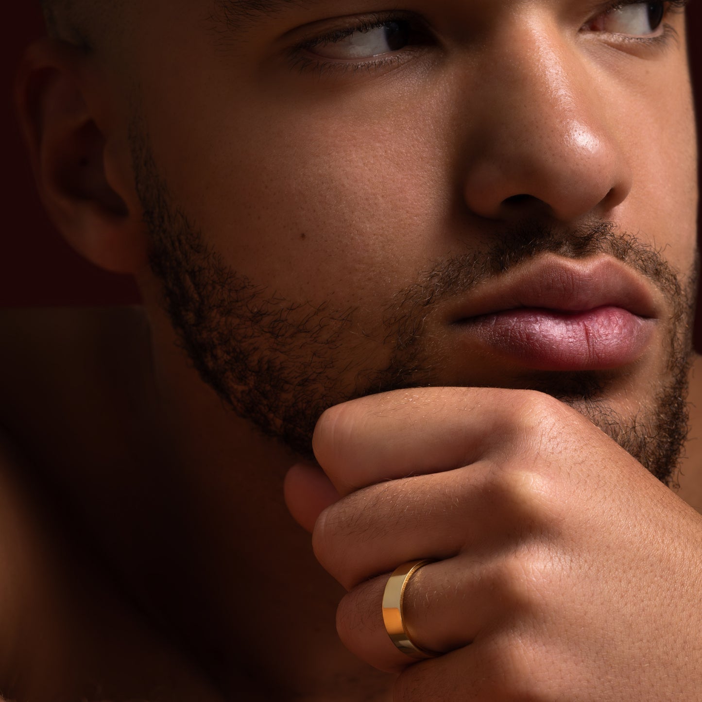 14K Solid Gold Classic Flat Men's Wedding Band