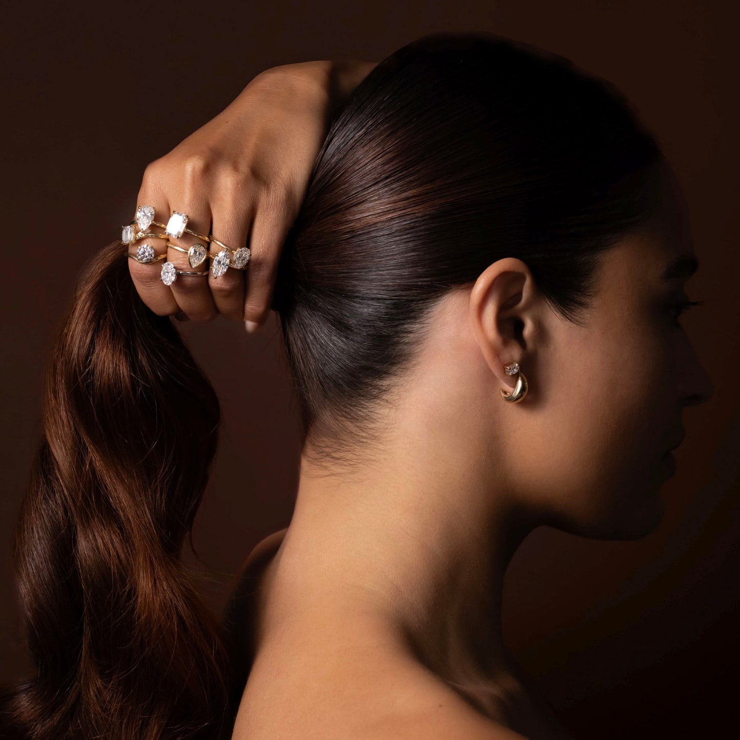 14K Solid Gold Hoop Earrings