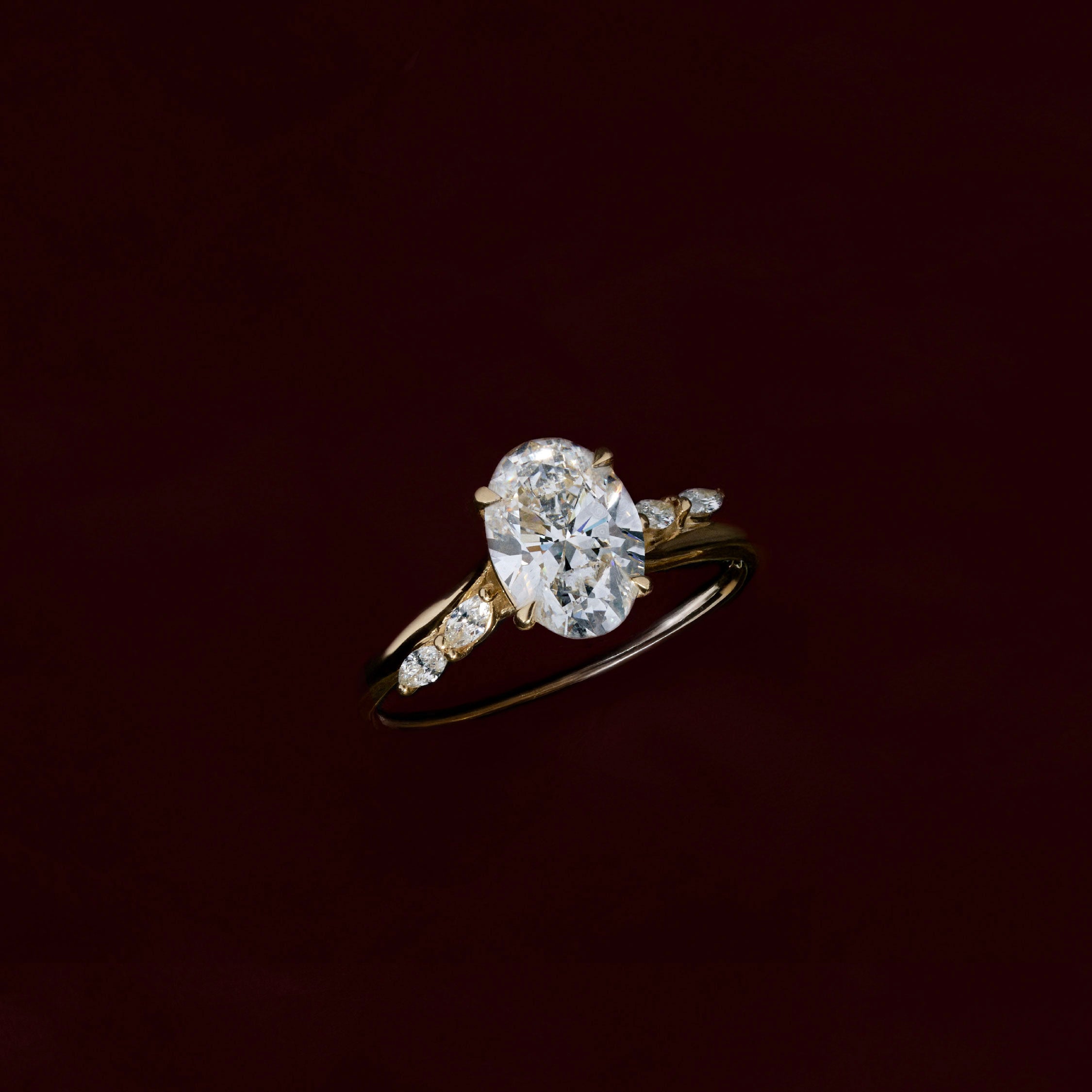 The Amira Ring™ - Oval with Marquise Accents