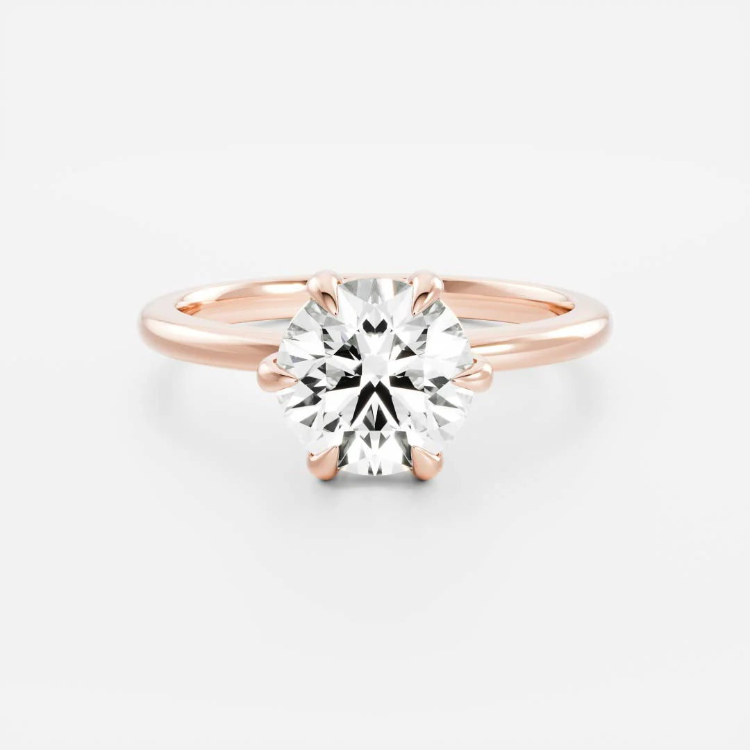 1.0CT Round Cut Lab Grown Diamond Solitaire Engagement Ring