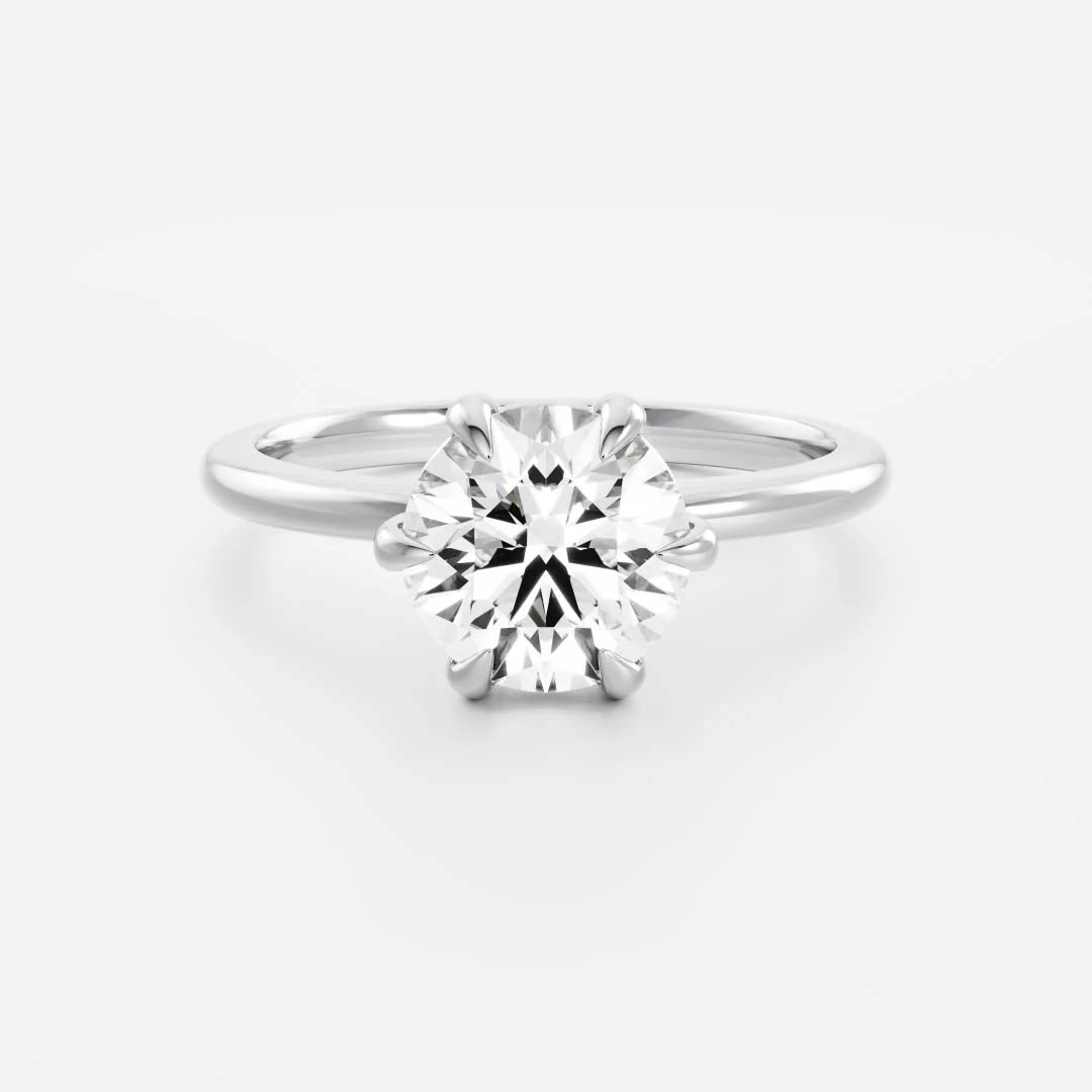 1.0CT Round Cut Lab Grown Diamond Solitaire Engagement Ring