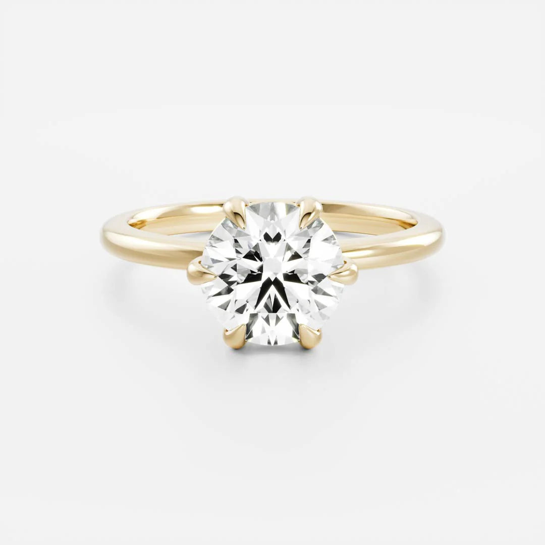 1.0CT Round Cut Lab Grown Diamond Solitaire Engagement Ring