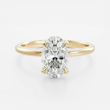 2.50CT Oval Cut Lab Grown Diamond Solitaire Engagement Ring