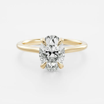 The Luise Ring® - Oval Cathedral Solitaire
