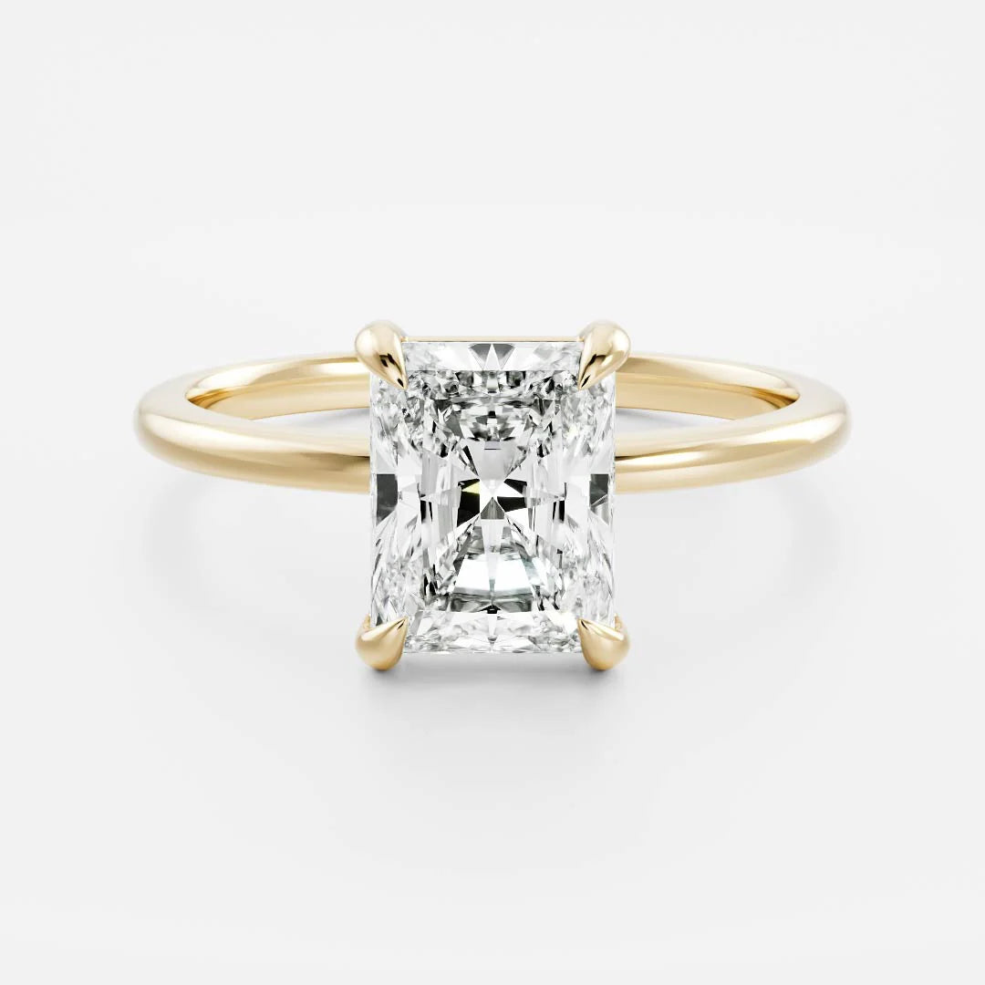 2.50CT Radiant Cut Lab Grown Diamond Solitaire Engagement Ring