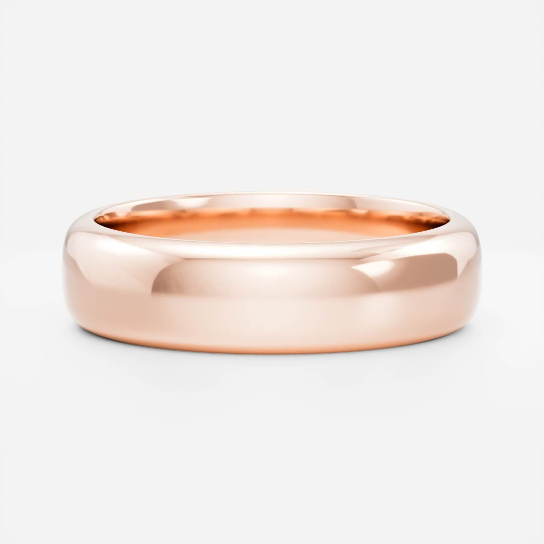 14K Solid Gold Classic Men's Wedding Band