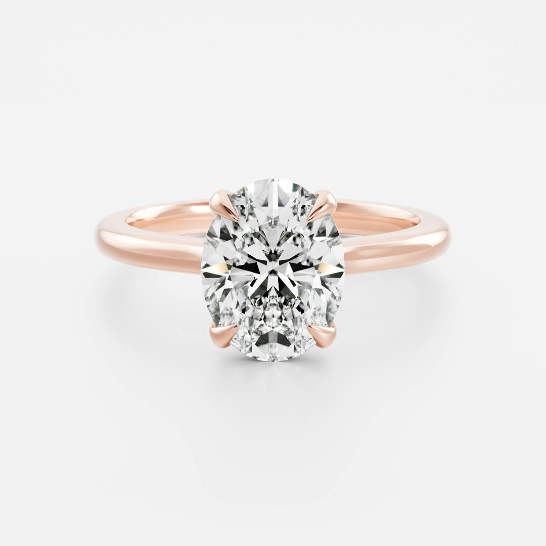 The Luise Ring® - Low Set Oval Solitaire