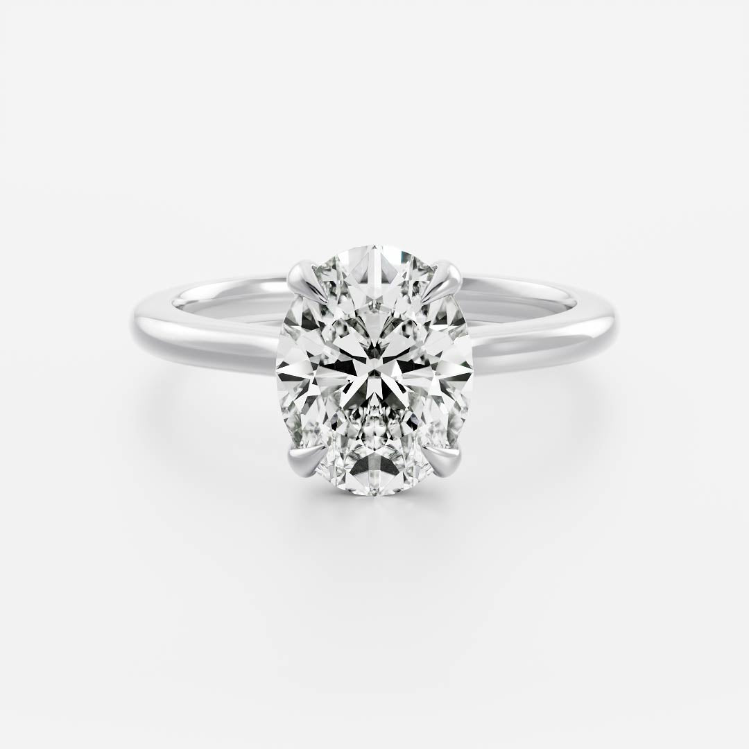 The Luise Ring® - Low Set Oval Solitaire