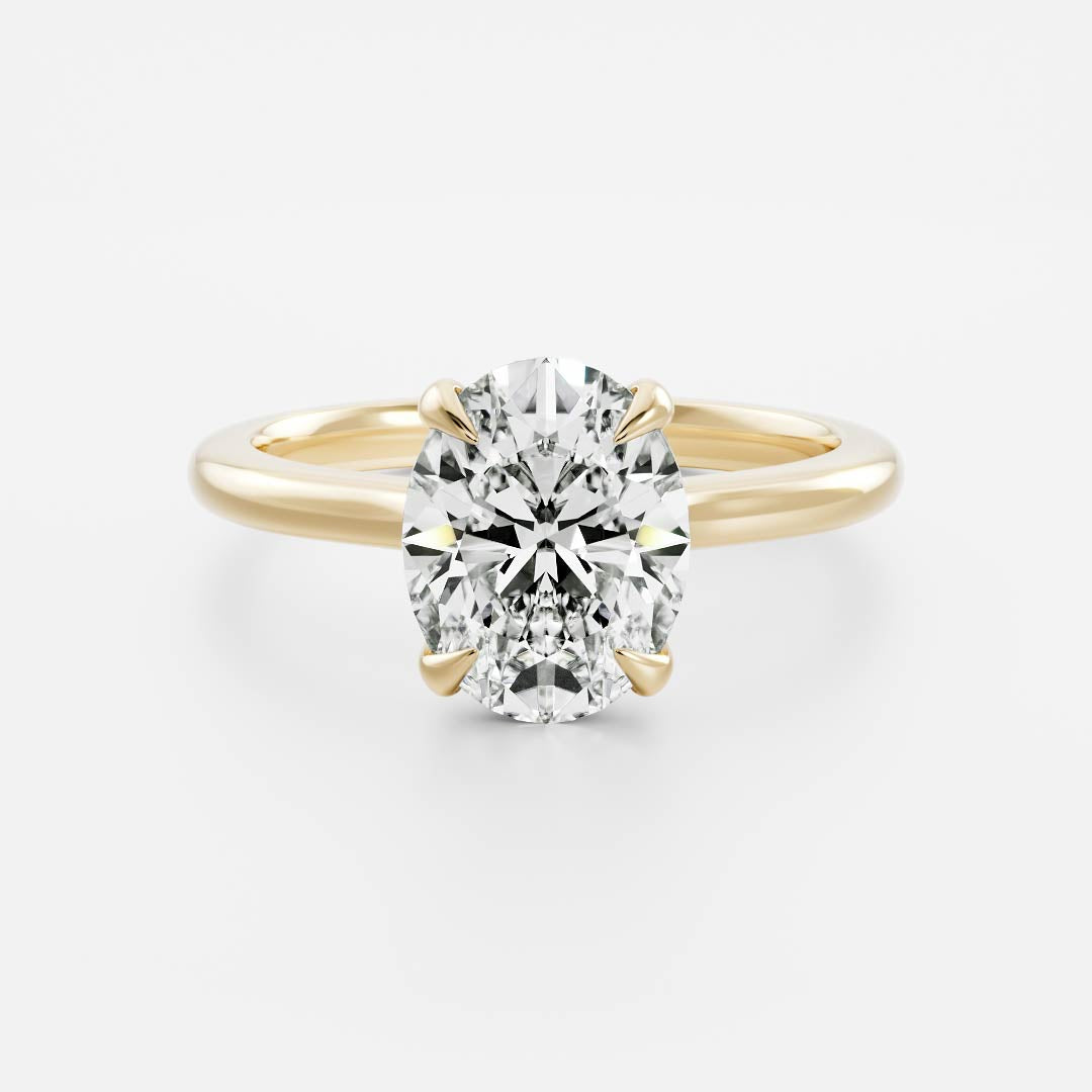 The Luise Ring® - Low Set Oval Solitaire