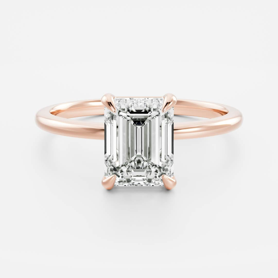 2.50CT Emerald Cut Lab Grown Diamond Solitaire Engagement Ring