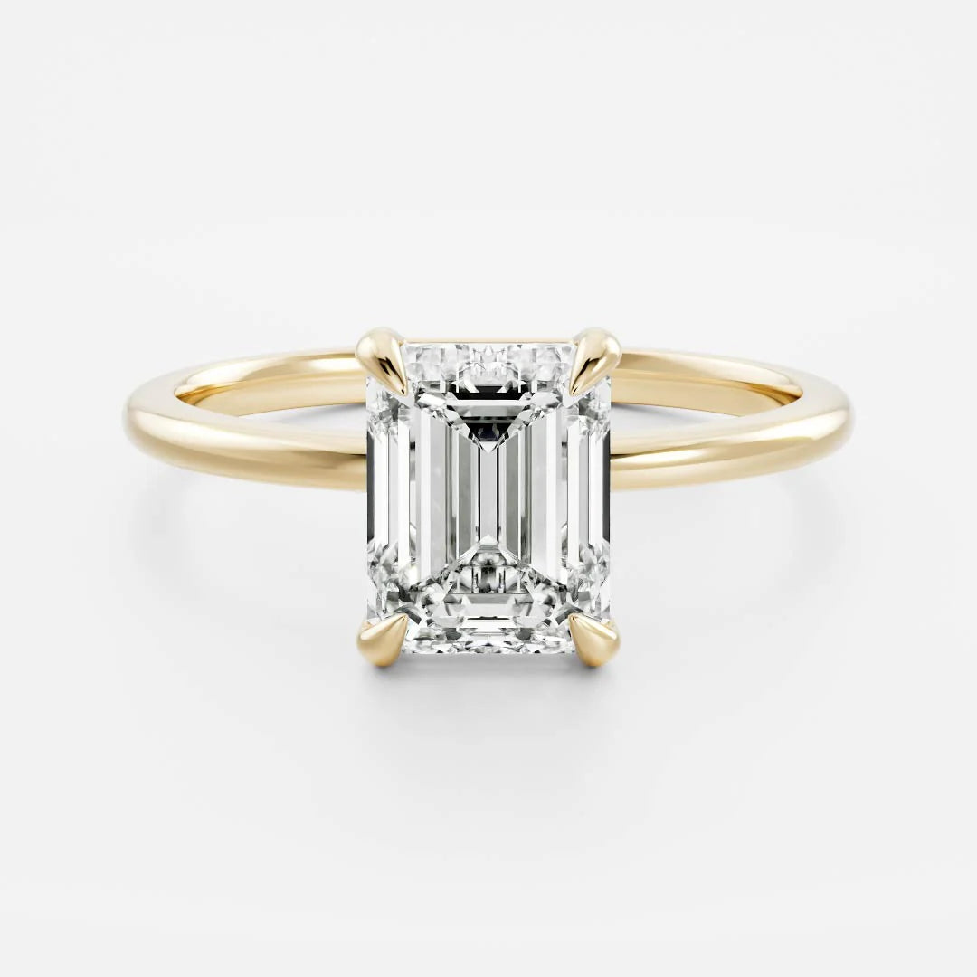 2.50CT Emerald Cut Lab Grown Diamond Solitaire Engagement Ring