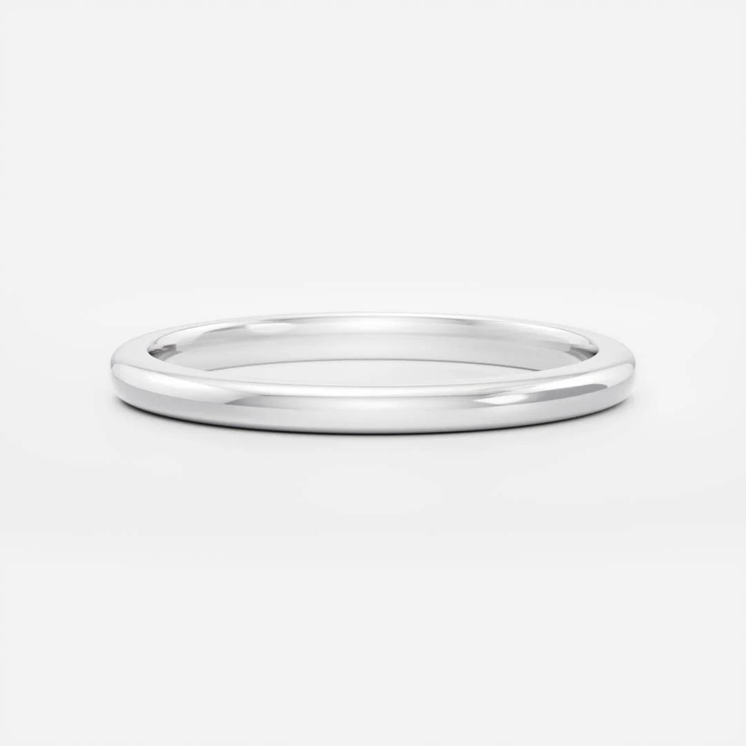 14K Solid Gold Simple Plain Wedding Band