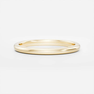 14K Solid Gold Simple Plain Wedding Band