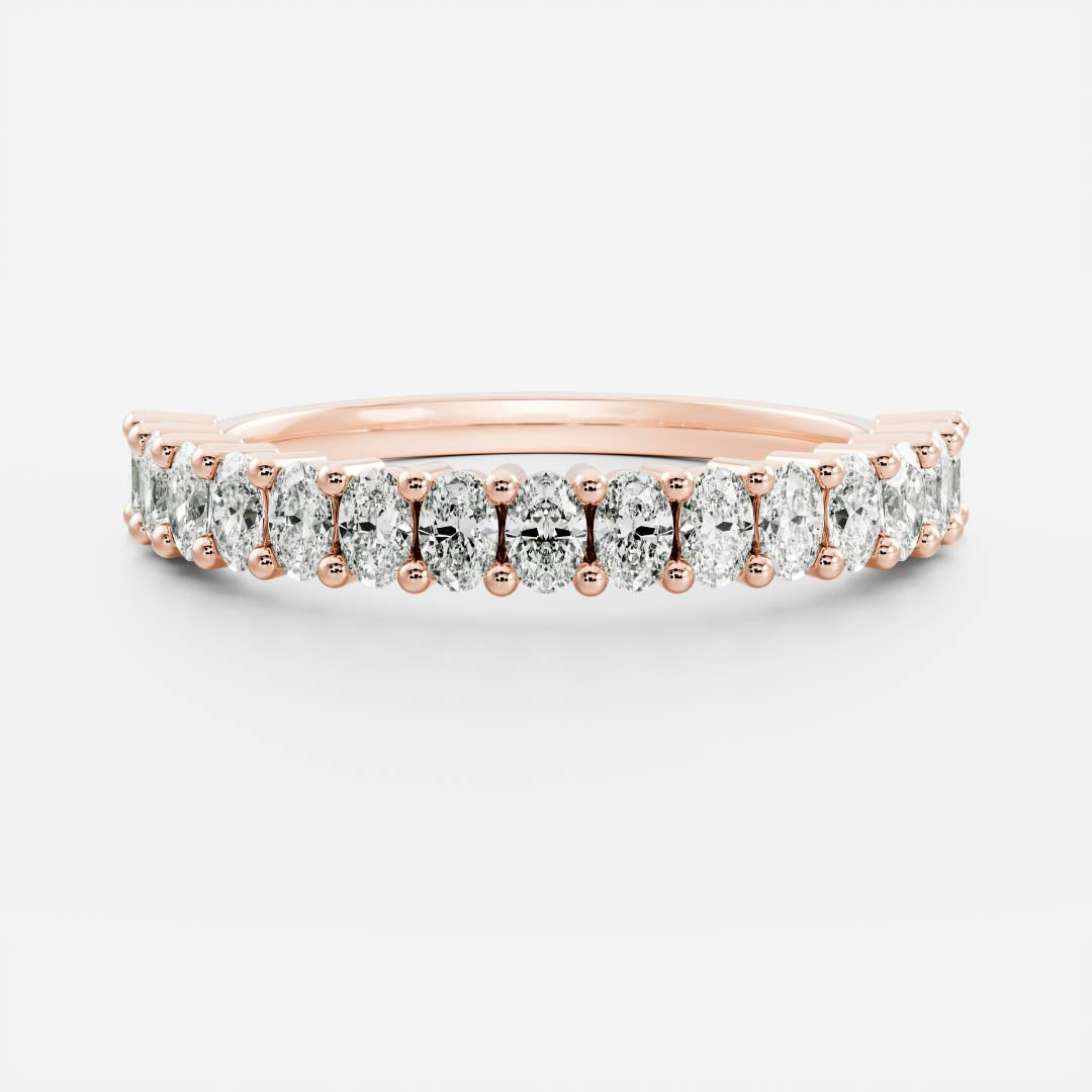 The Gia Ring - Half Oval Band