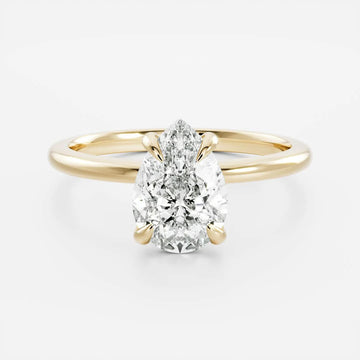 1.50CT Pear Cut Lab Grown Diamond Solitaire Engagement Ring