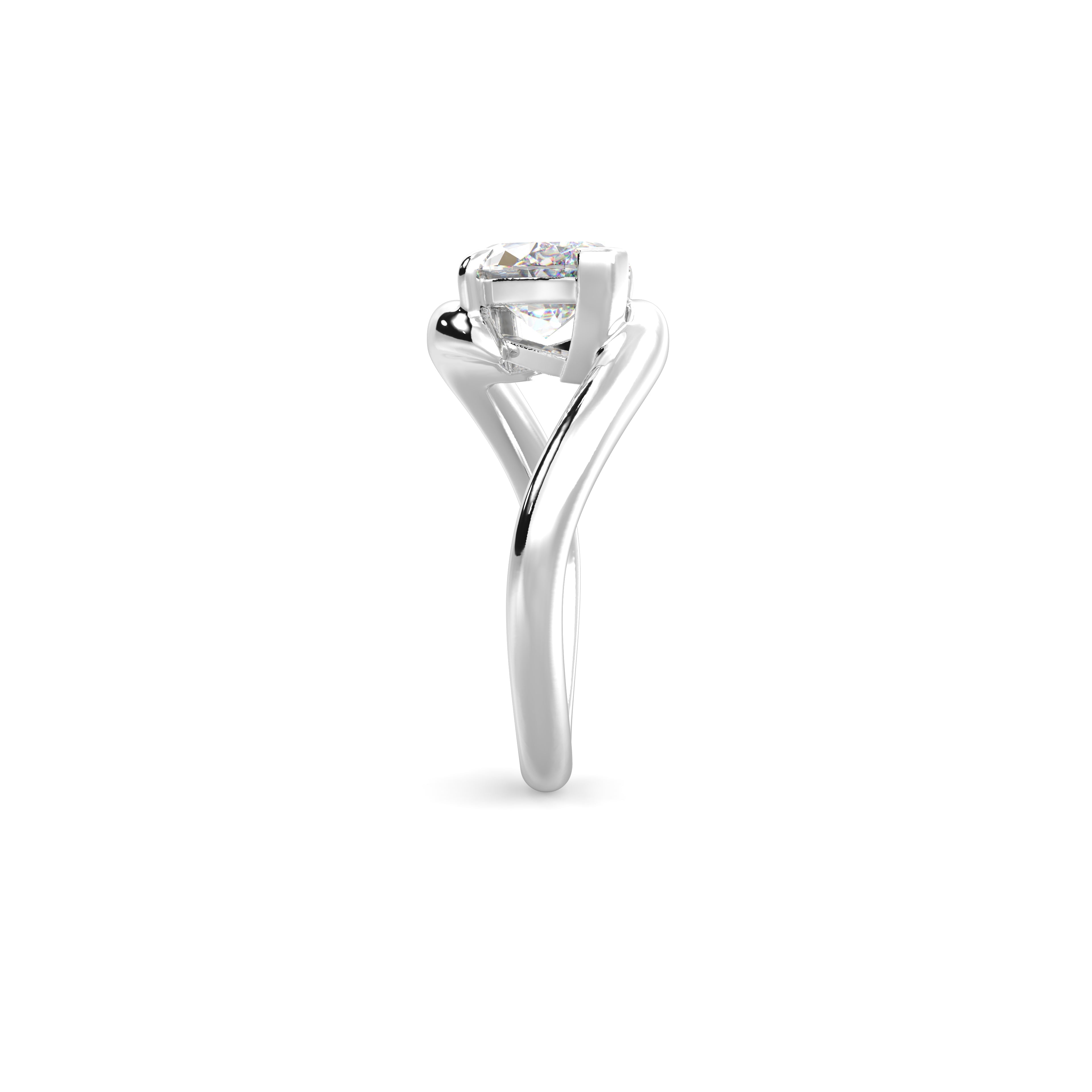 2.0CT East West Marquise Lab Grown Diamond Bypass Engagement Ring