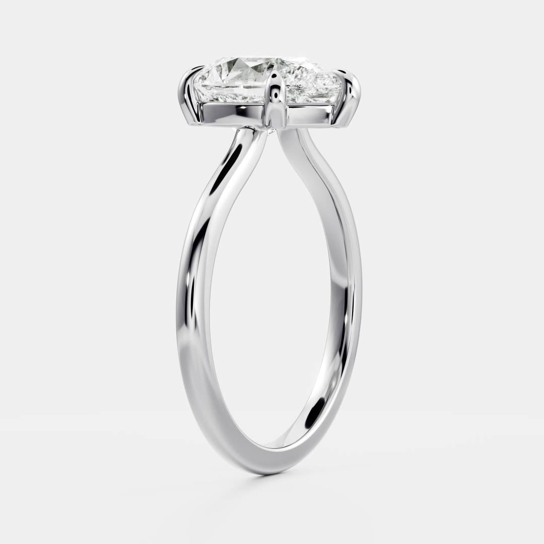 The Sophia Ring - Pear Solitaire