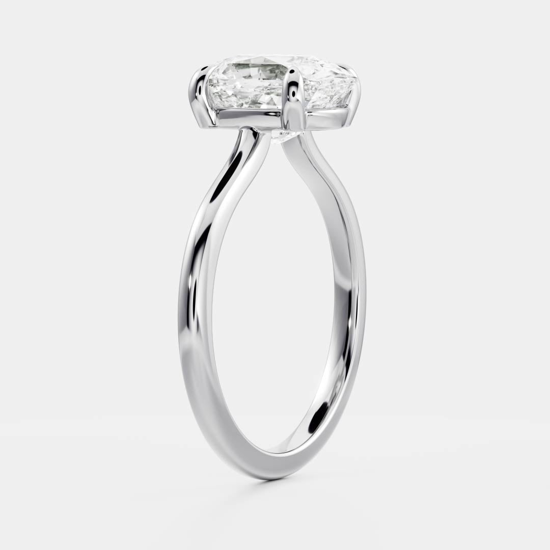 The Ophelia Ring - Elongated Cushion Solitaire