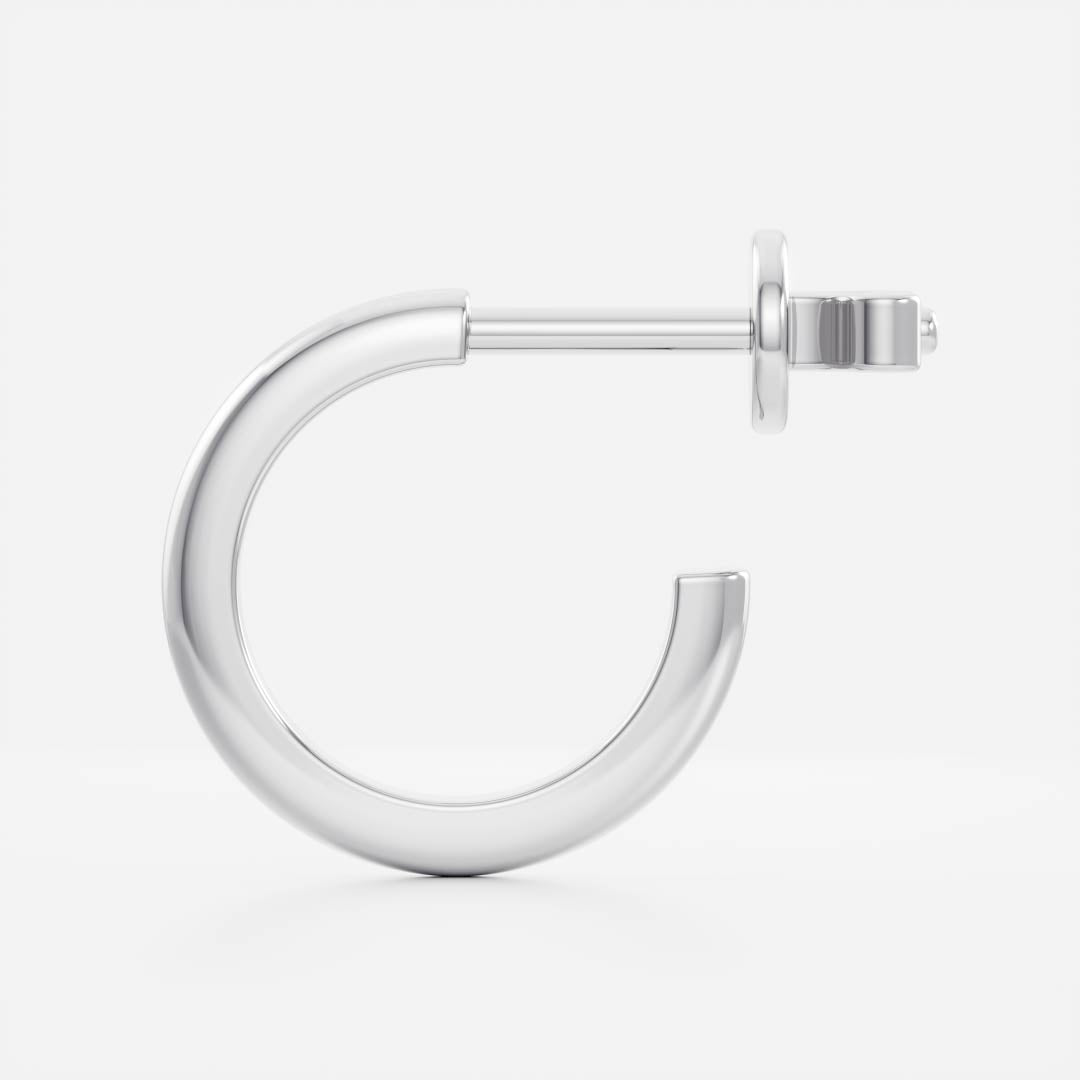 18K Solid Gold Classic Hoop Earrings