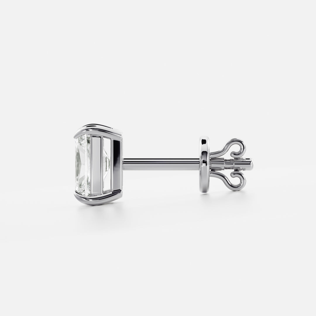 Radiant Lab Grown Diamond Stud Earrings