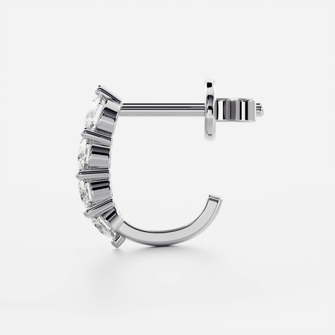 Round Lab Grown Diamond Hoop Earrings