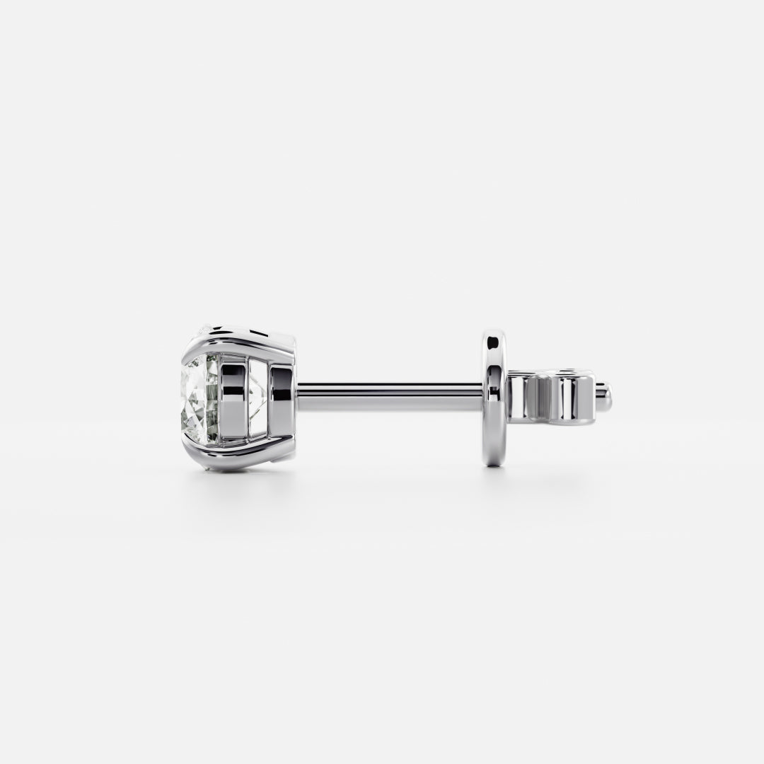 Round Lab Grown Diamond Stud Earrings