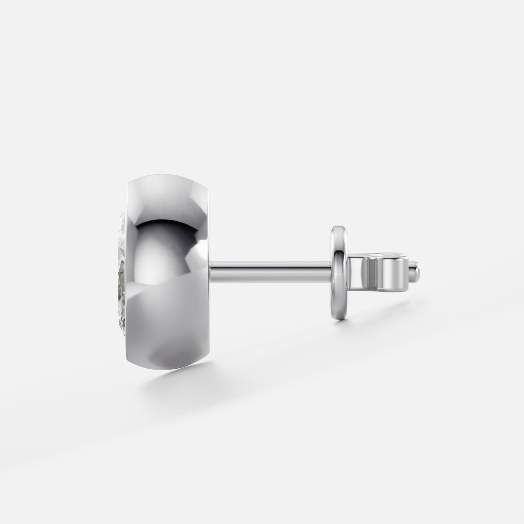 Marquise Lab Grown Diamond Bezel Stud Earrings