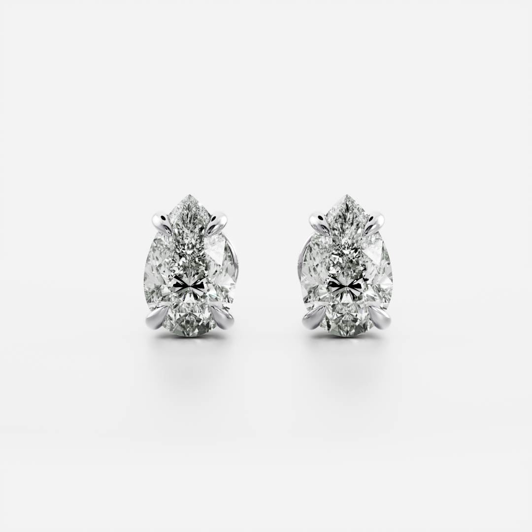 Pear Lab Grown Diamond Stud Earrings