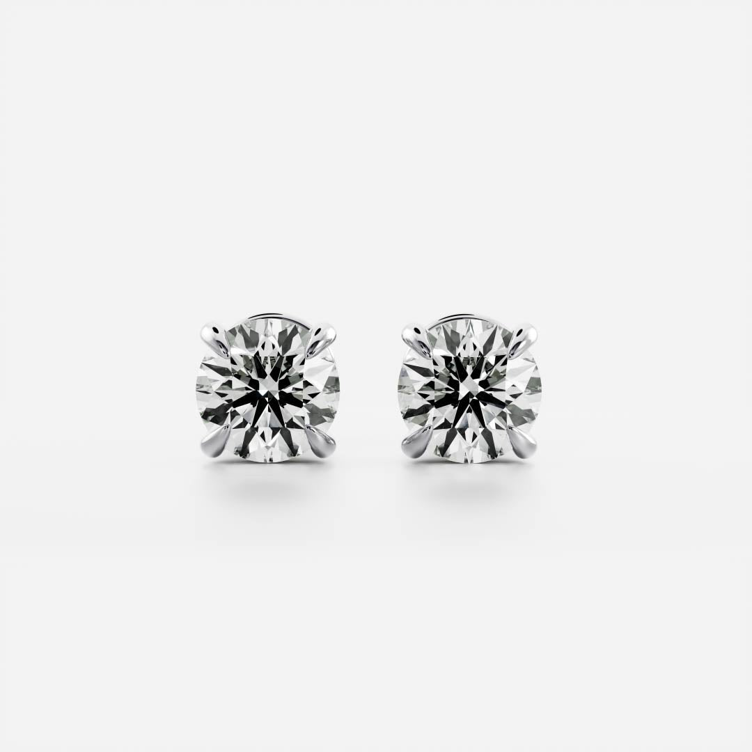 Round Lab Grown Diamond Stud Earrings