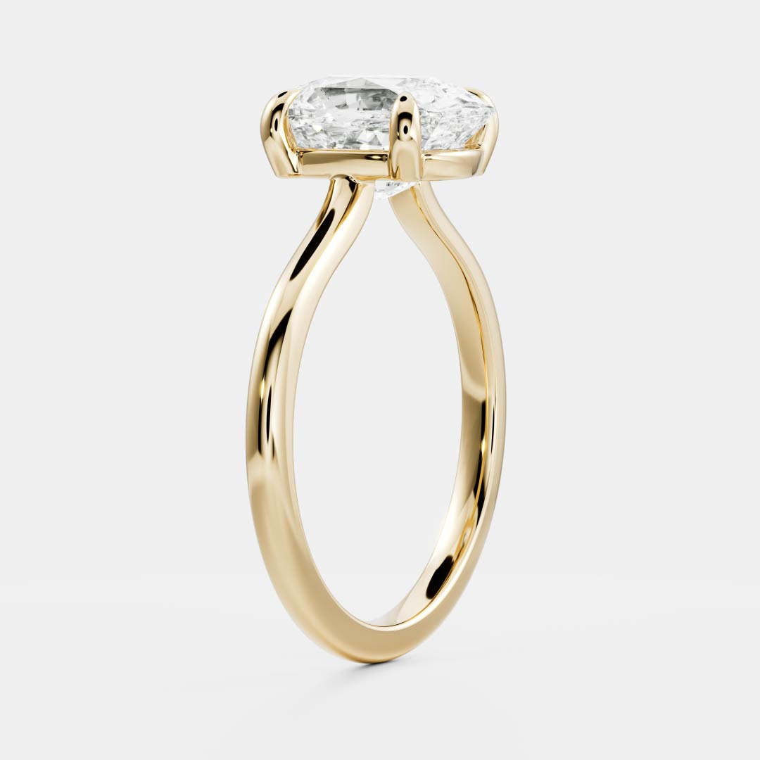 The Ophelia Ring - Elongated Cushion Solitaire