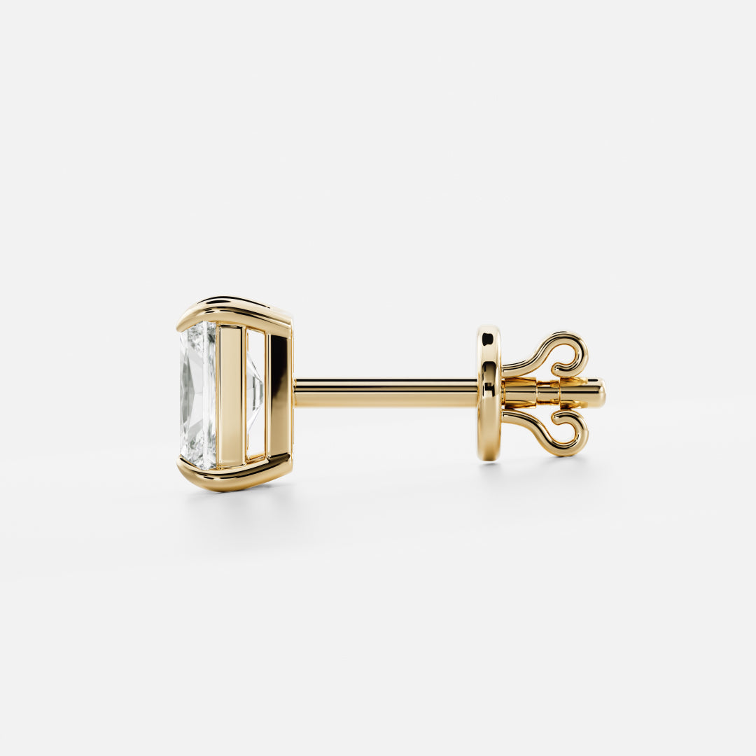Radiant Lab Grown Diamond Stud Earrings