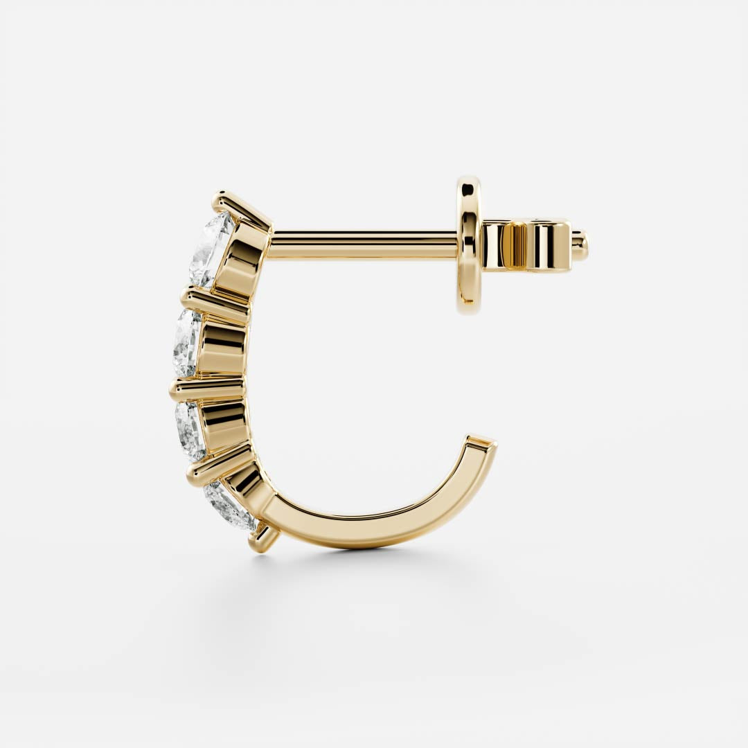 Round Lab Grown Diamond Hoop Earrings