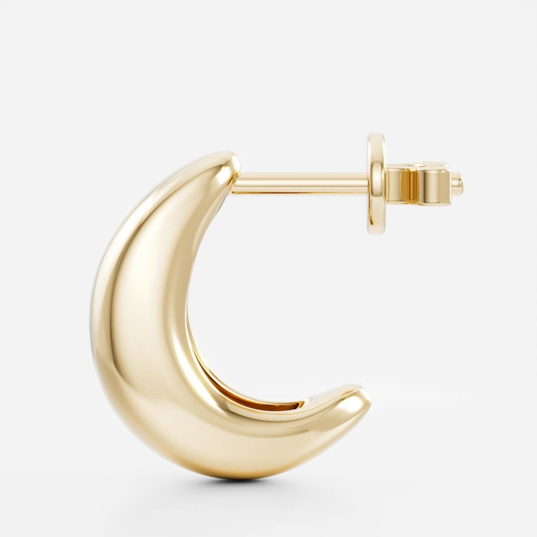 14K Solid Gold Hoop Earrings