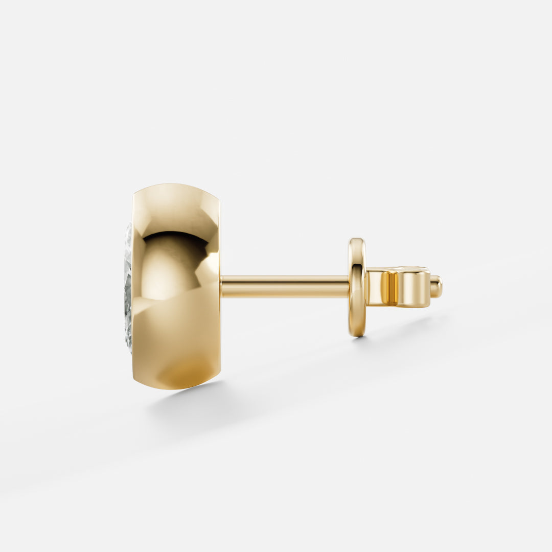 Marquise Lab Grown Diamond Bezel Stud Earrings