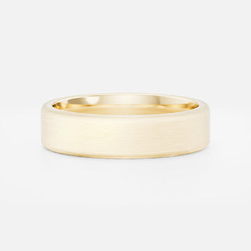 Brushed Finish Soft Chamfered Edge Men's Wedding Band