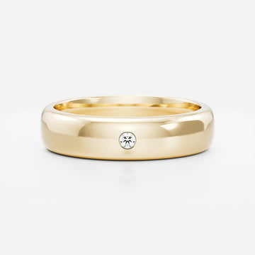Round Lab Grown Diamond Classic Comfort Fit Men's Wedding Band