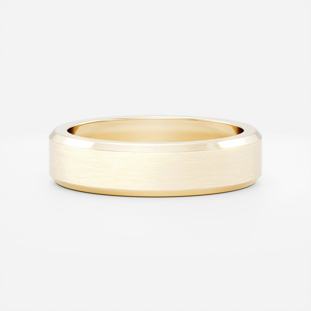 The Calihan Ring - Brushed Chamfered Edge Men's Ceremonial Band