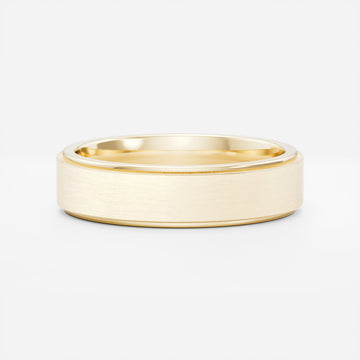 The Leon Ring - Flat Bevelled Edge Brushed Men's Ceremonial Band