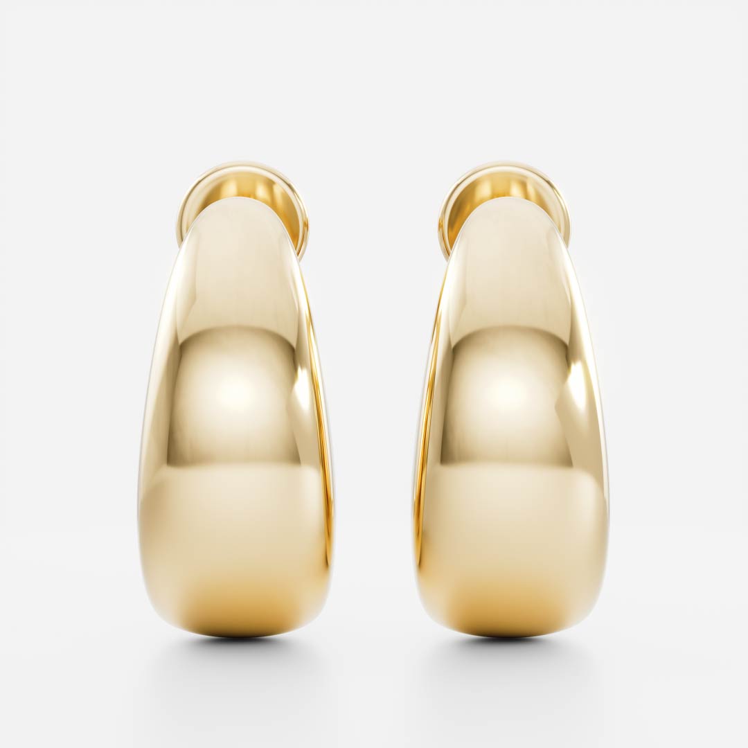 14K Solid Gold Hoop Earrings